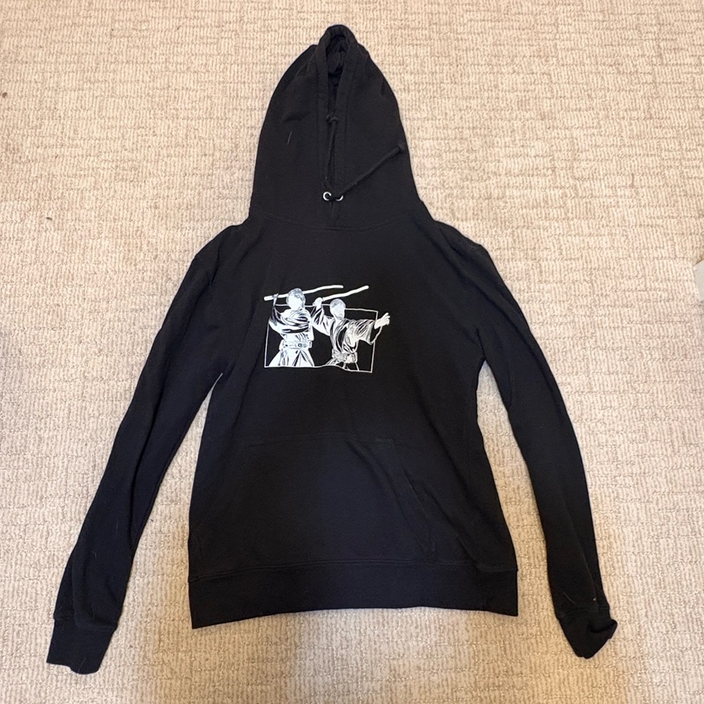 Stylish Black Graphic Hoodie